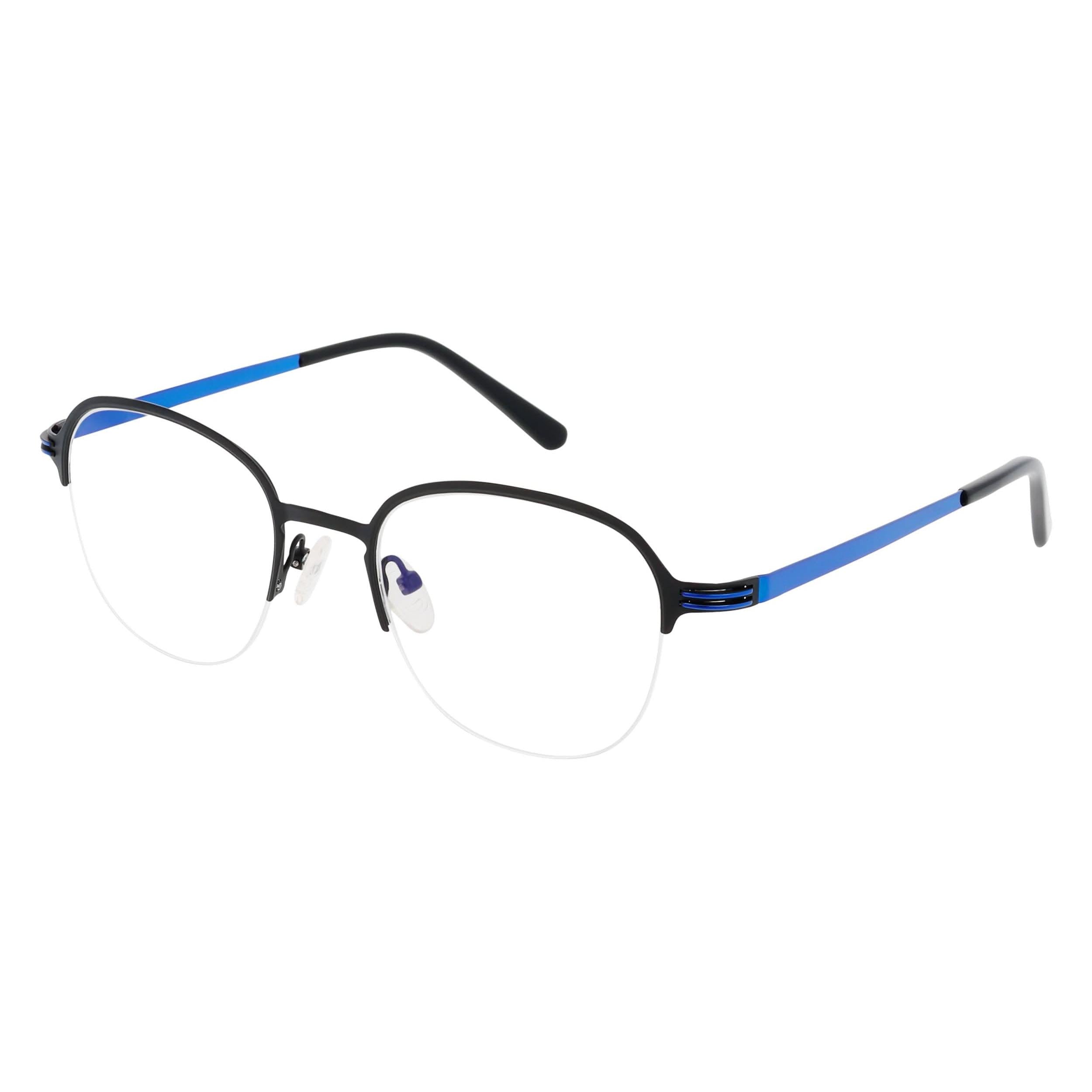 Angled view of Duncan and Todd frame ID3335121C1-matte-black-blue#color_matte black blue