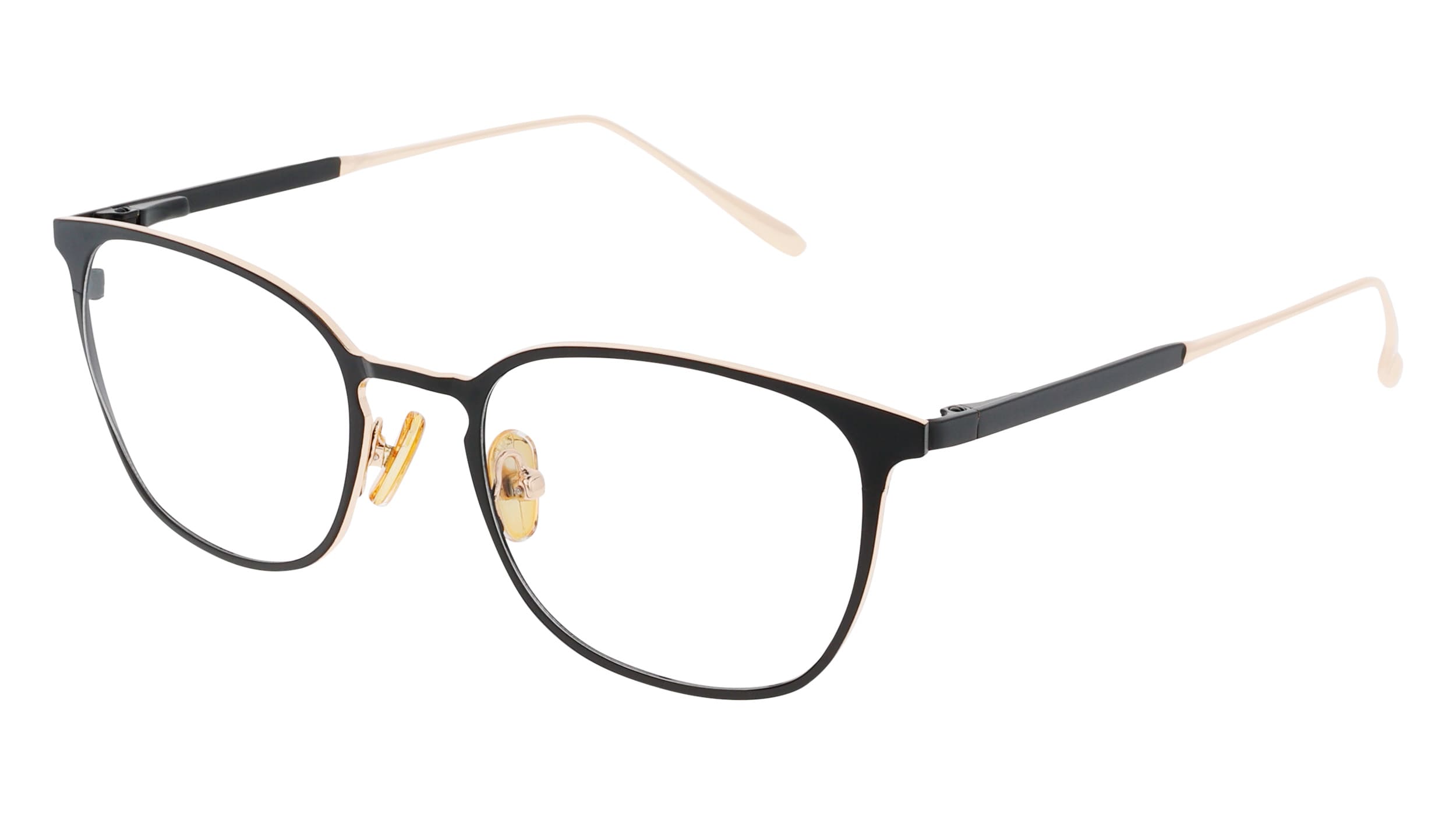 Angled view of Duncan and Todd frame ID3385119C1-matte-black-gold#color_matte black gold