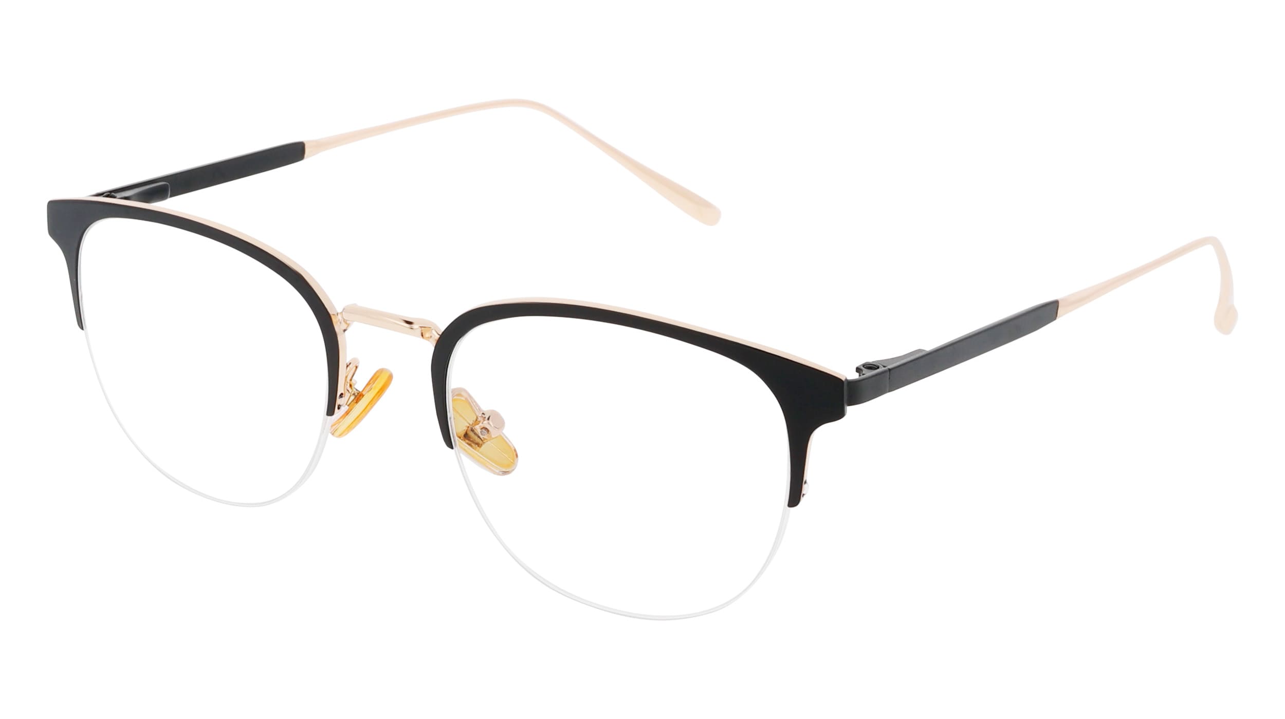 Angled view of Duncan and Todd frame ID3395020C1-matte-black-gold#color_matte black gold
