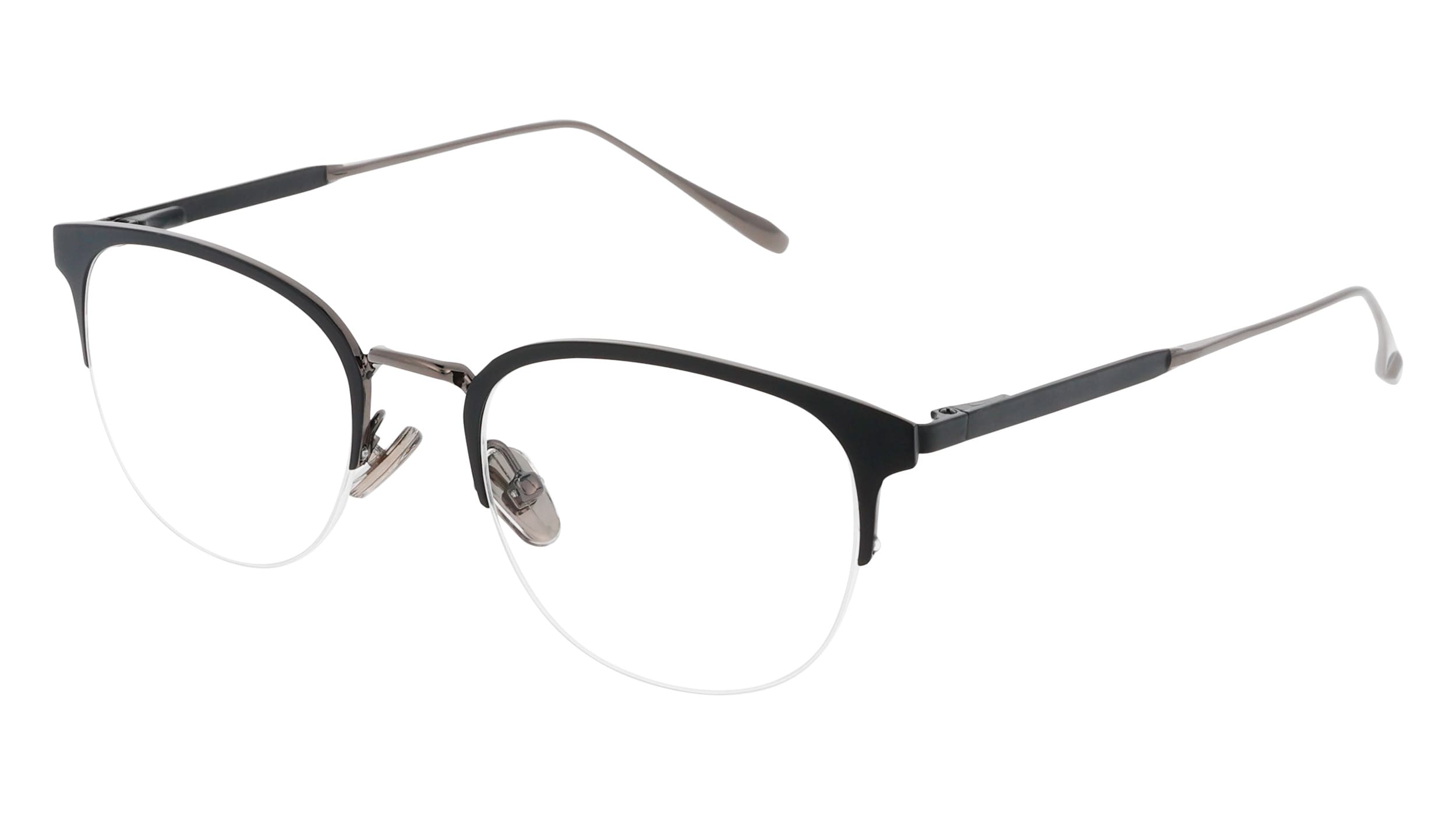 Angled view of Duncan and Todd frame ID3395020C2-matte-black-dark-gun#color_matte black dark gun