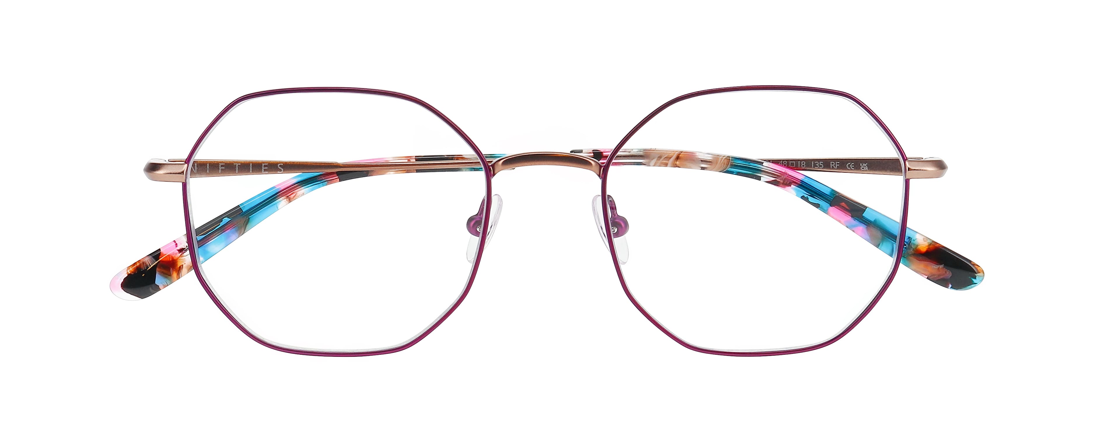 Front view of Nifties 8556#color_Purple/Blue Dark Matt