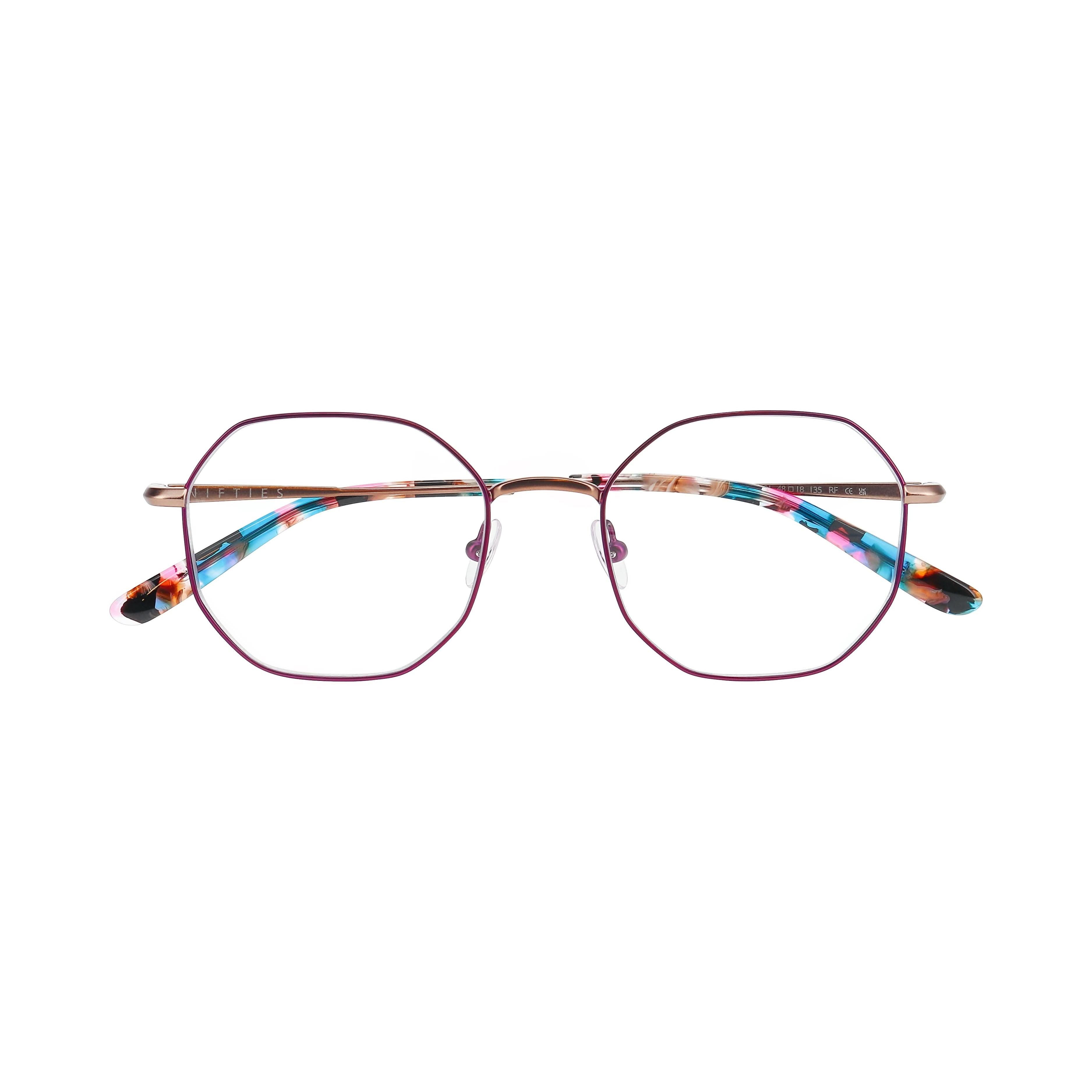Front view of Nifties 8556#color_Purple/Blue Dark Matt