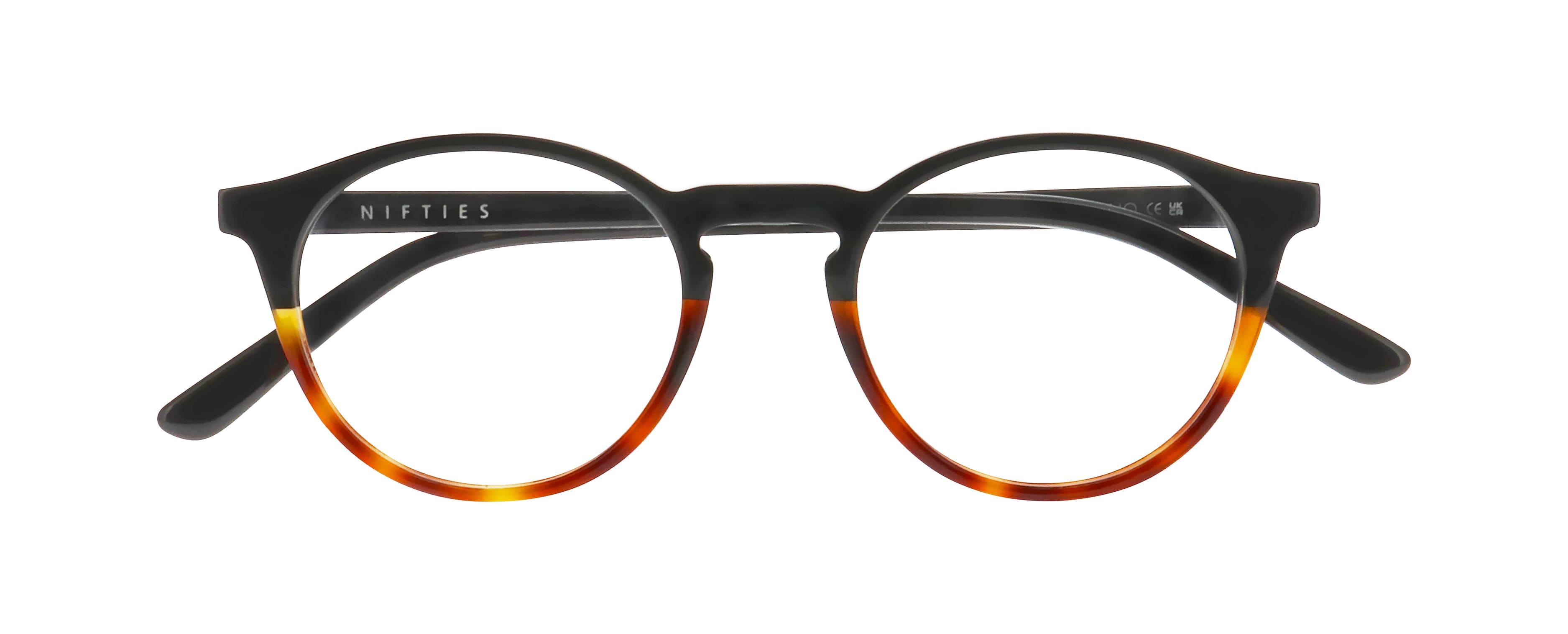 Front view of Nifties 9529#color_Black Dark Demi