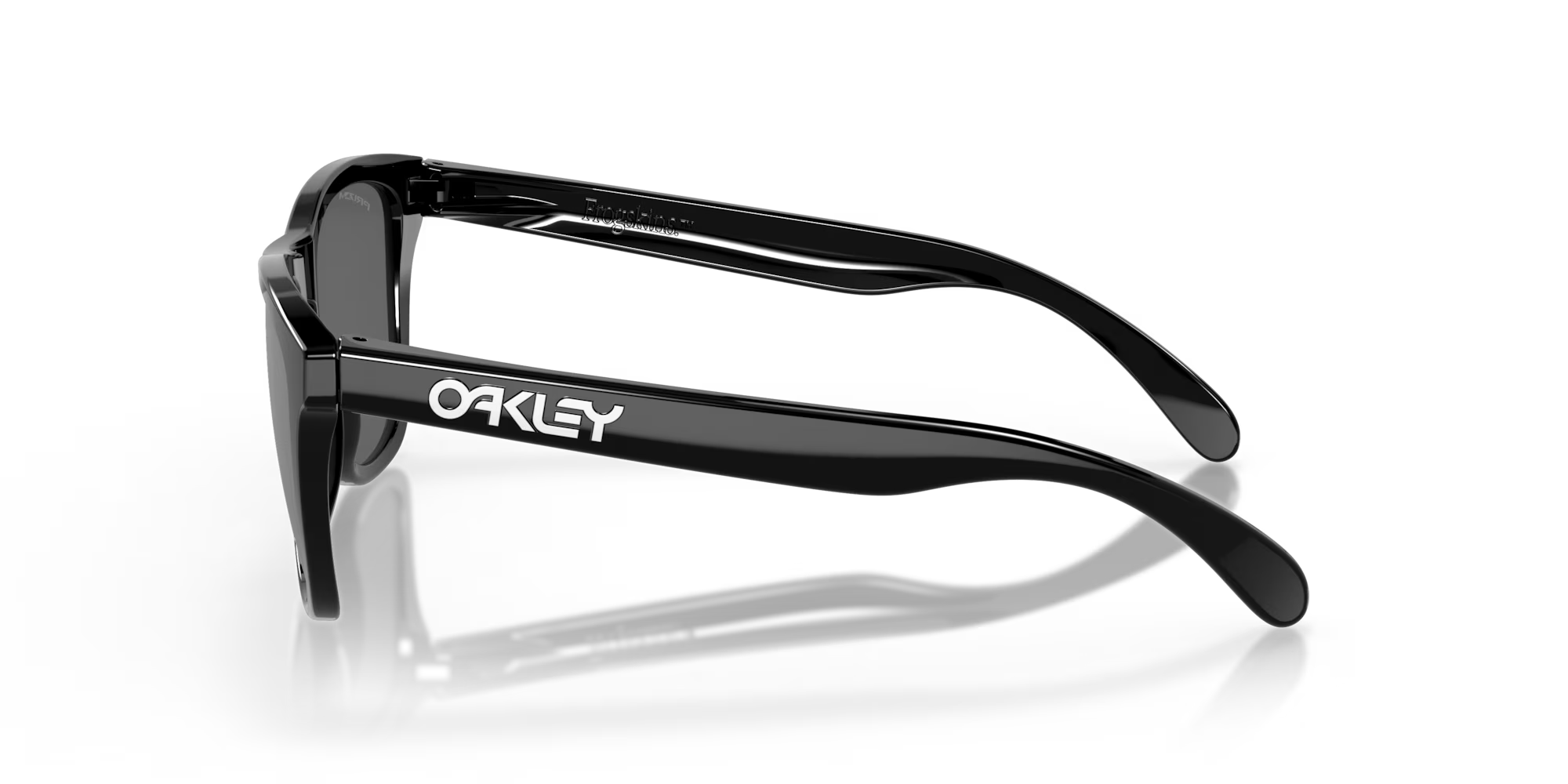 Side view of Oakley Frogskins #color_Polished Black