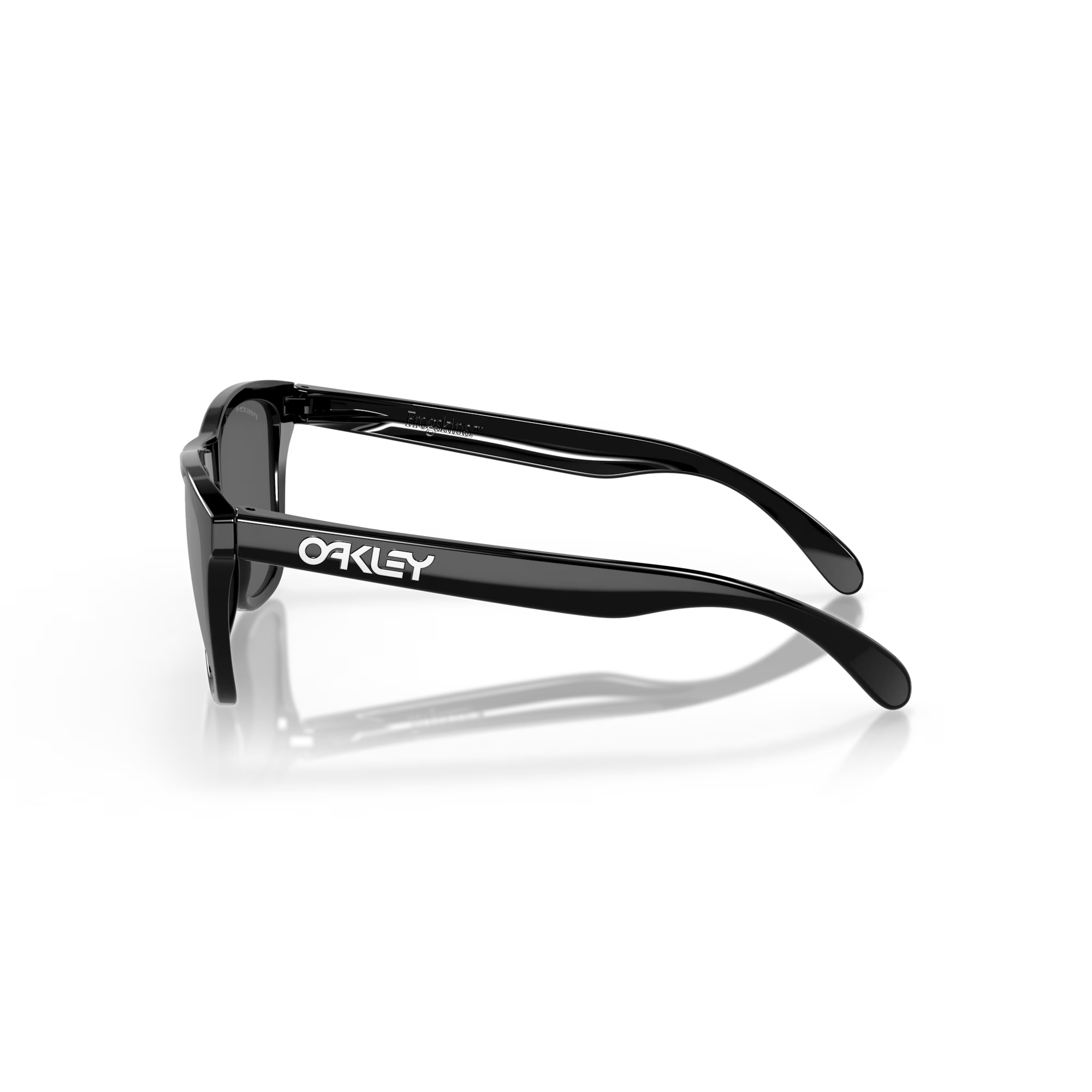 Side view of Oakley Frogskins #color_Polished Black