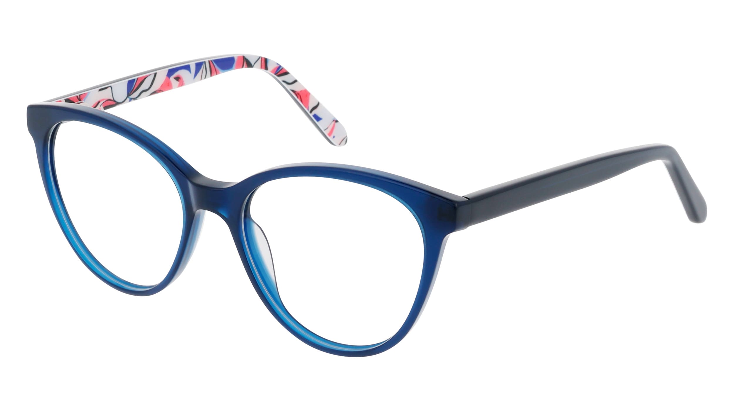 Angled view of Duncan and Todd frame PETRA5117C1navy-mix#color_navy mix