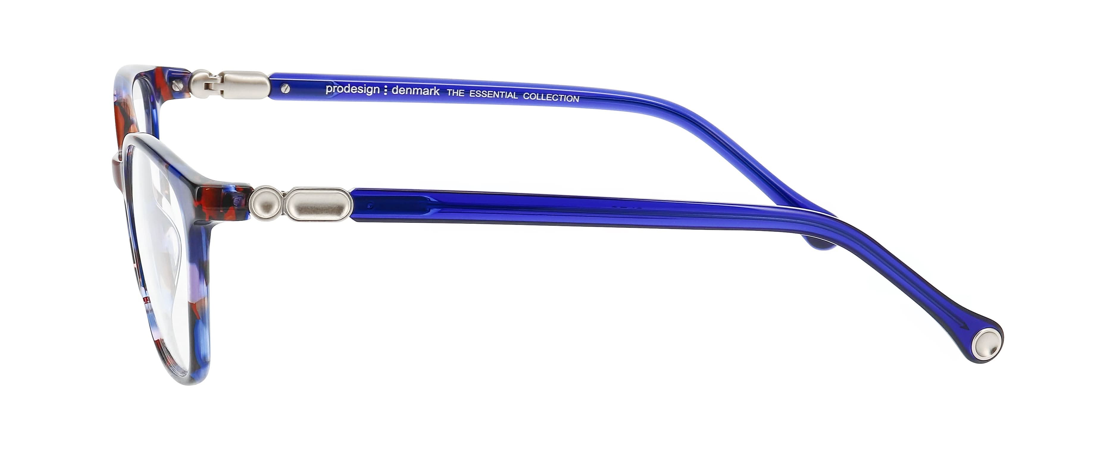 90 deg view of Pro Design frame Cleo1#color_Blue Havana