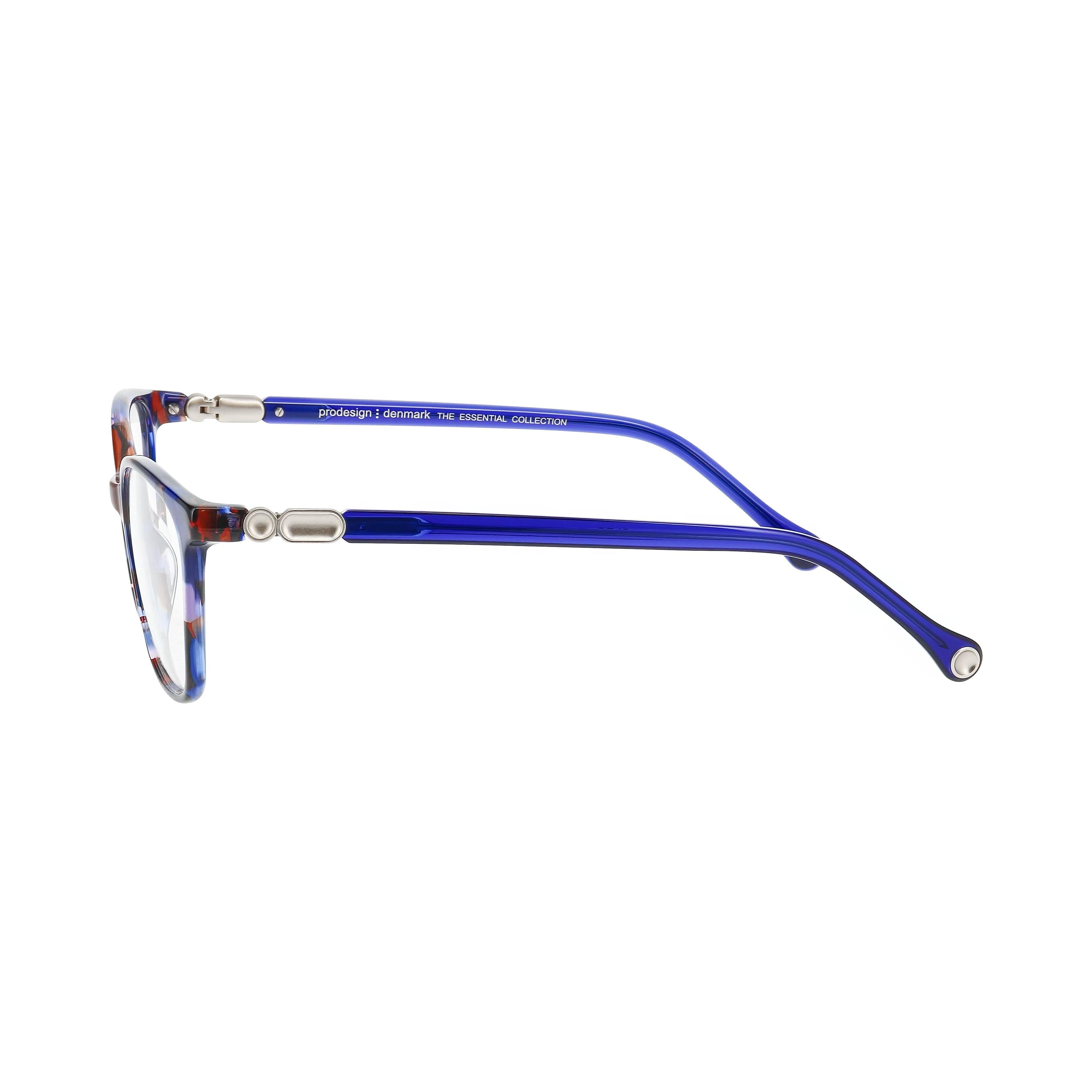 90 deg view of Pro Design frame Cleo1#color_Blue Havana