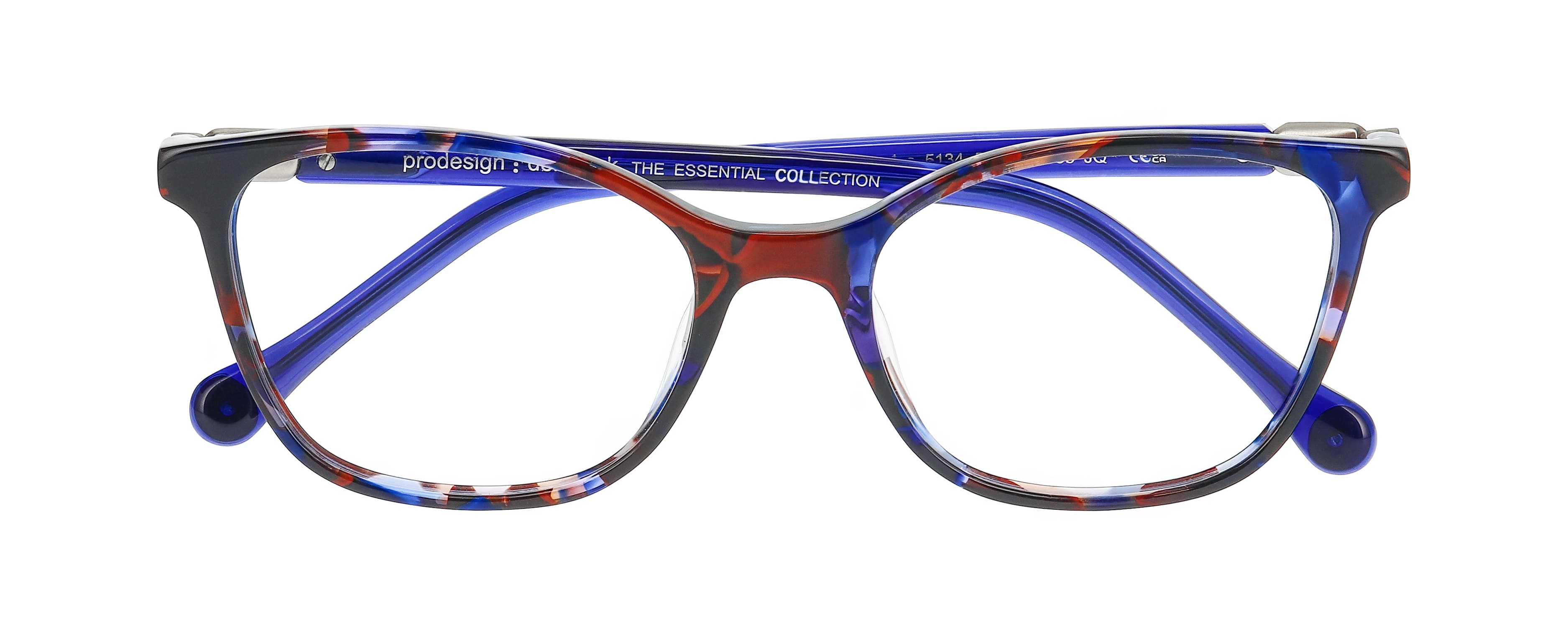Front view of Pro Design frame Cleo1#color_Blue Havana