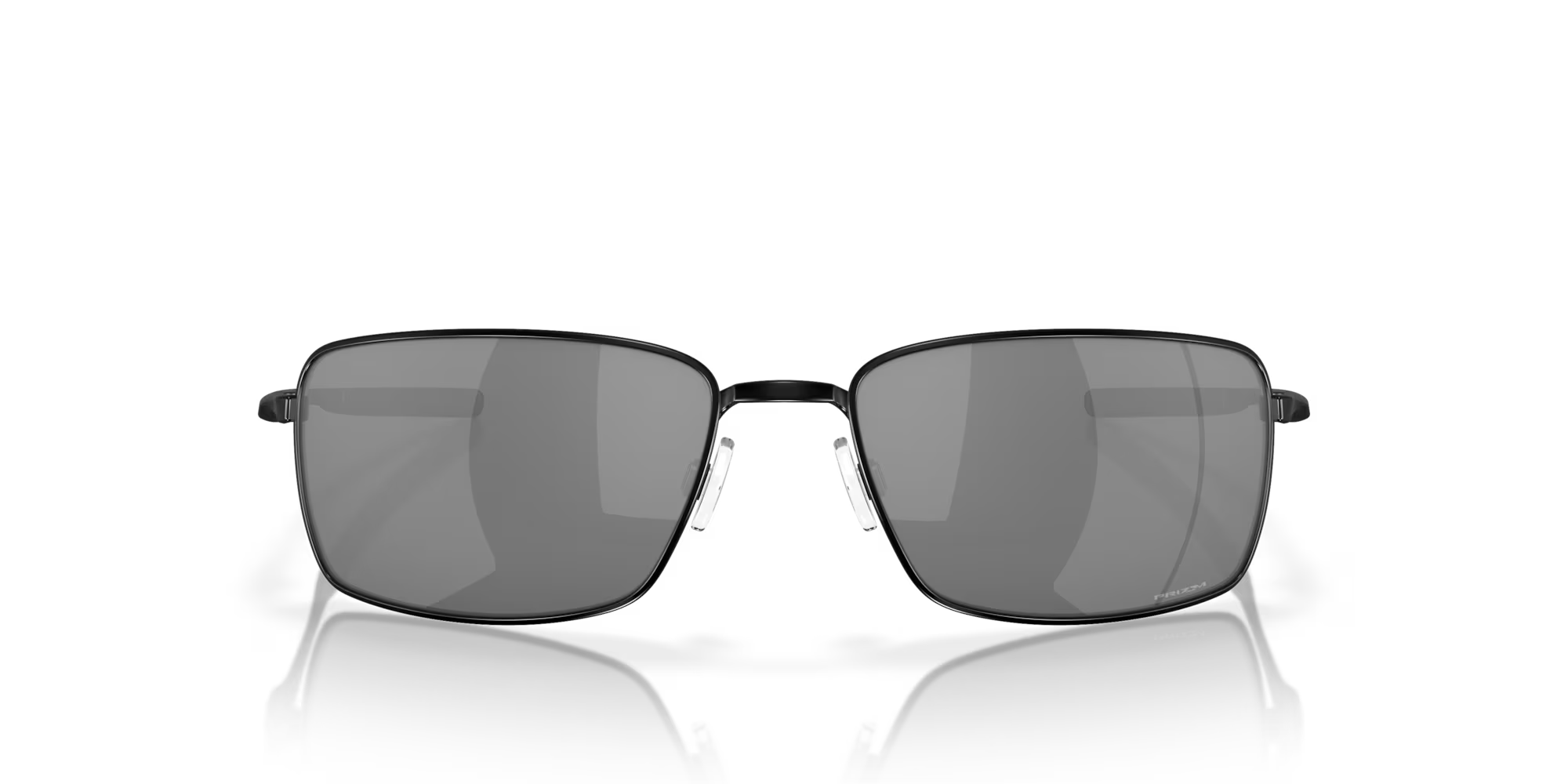 Front view of Oakley Square wire #color_Polished black