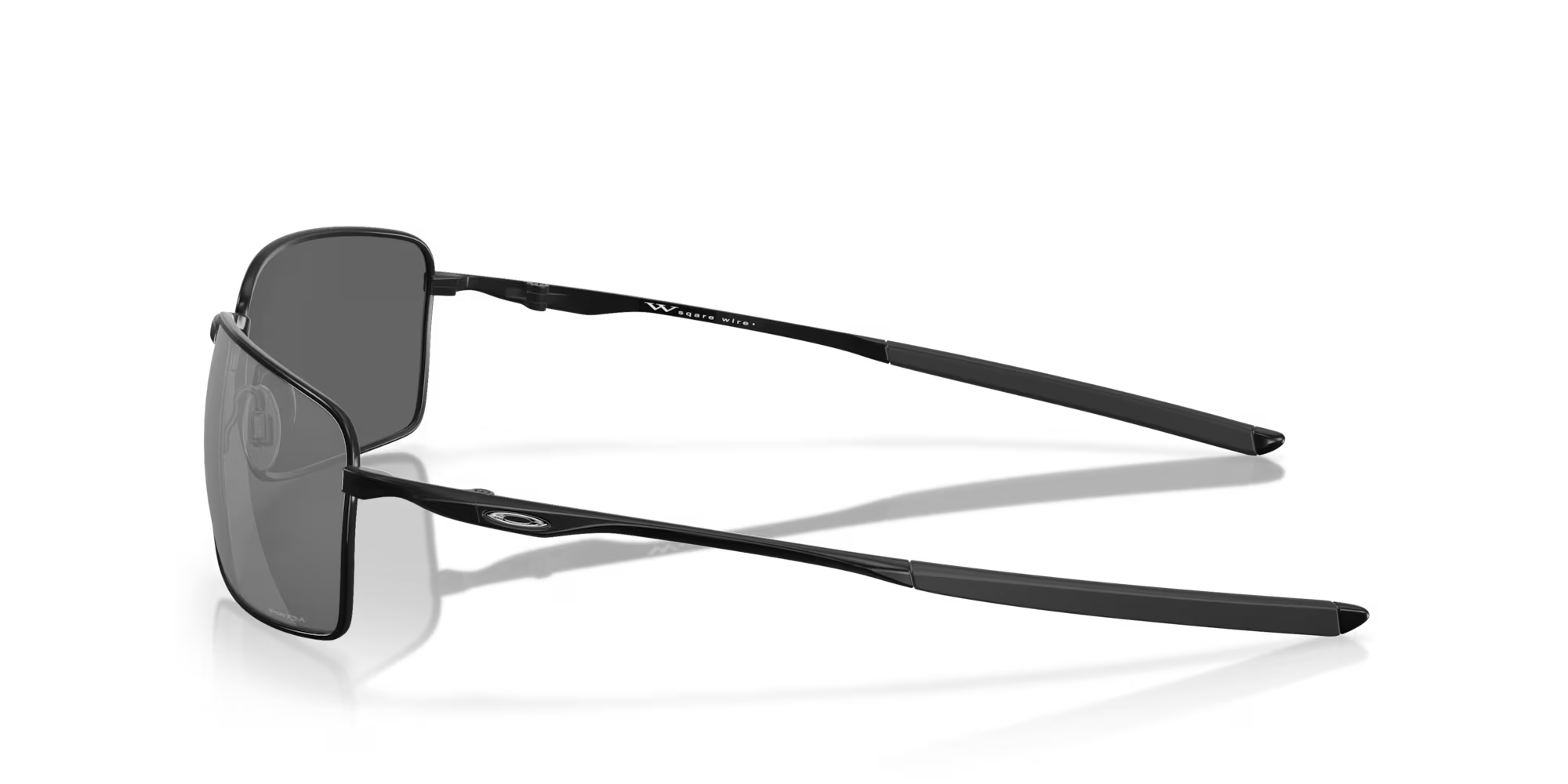 Side view of Oakley Square wire #color_Polished black