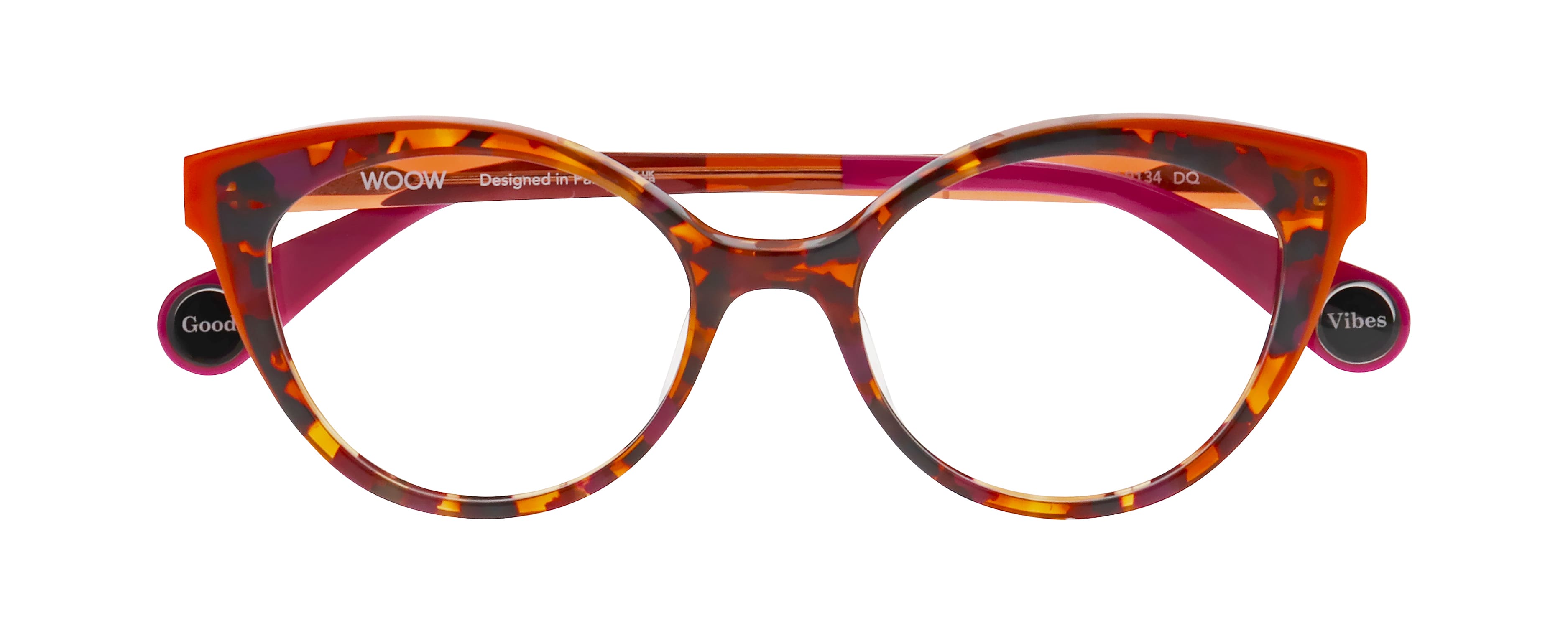 Front view of WOOW Good Vibes 2#color_Violet Tortoise