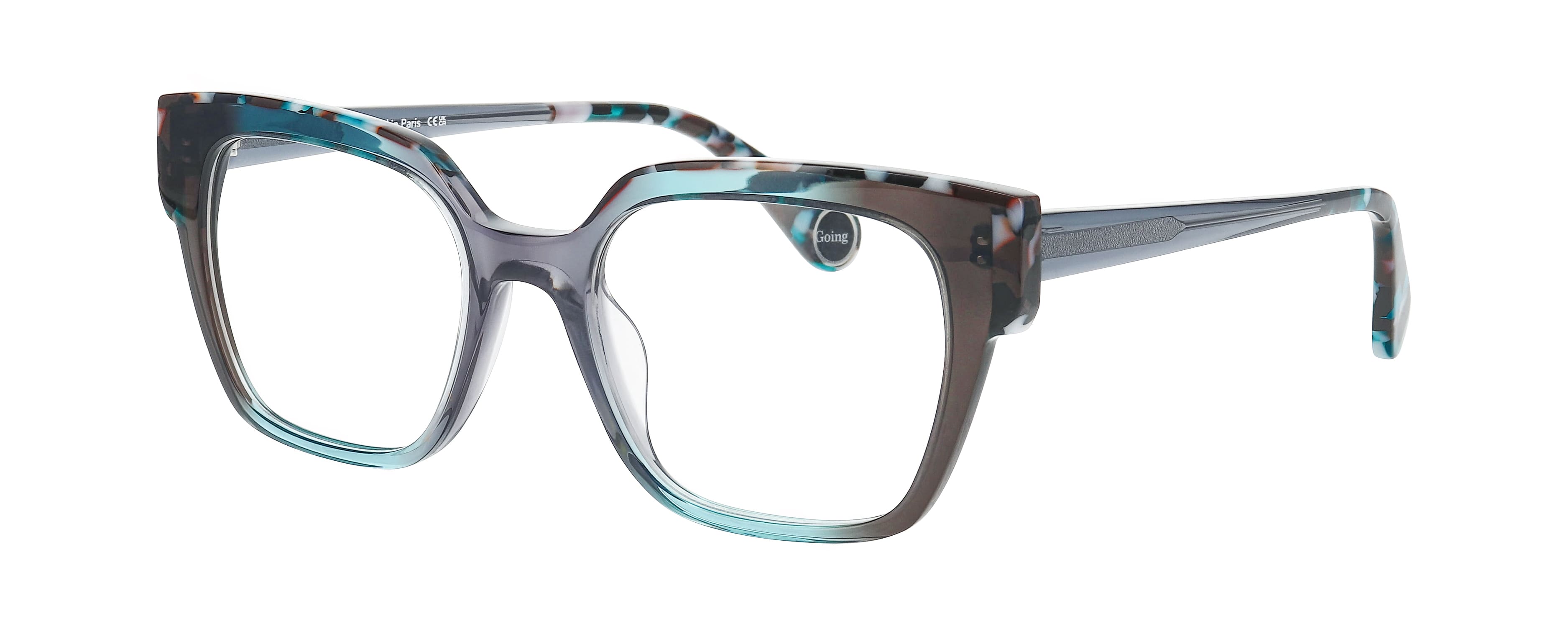 Side view of WOOW Keep Going 2#color_Gradient Black Torquoise