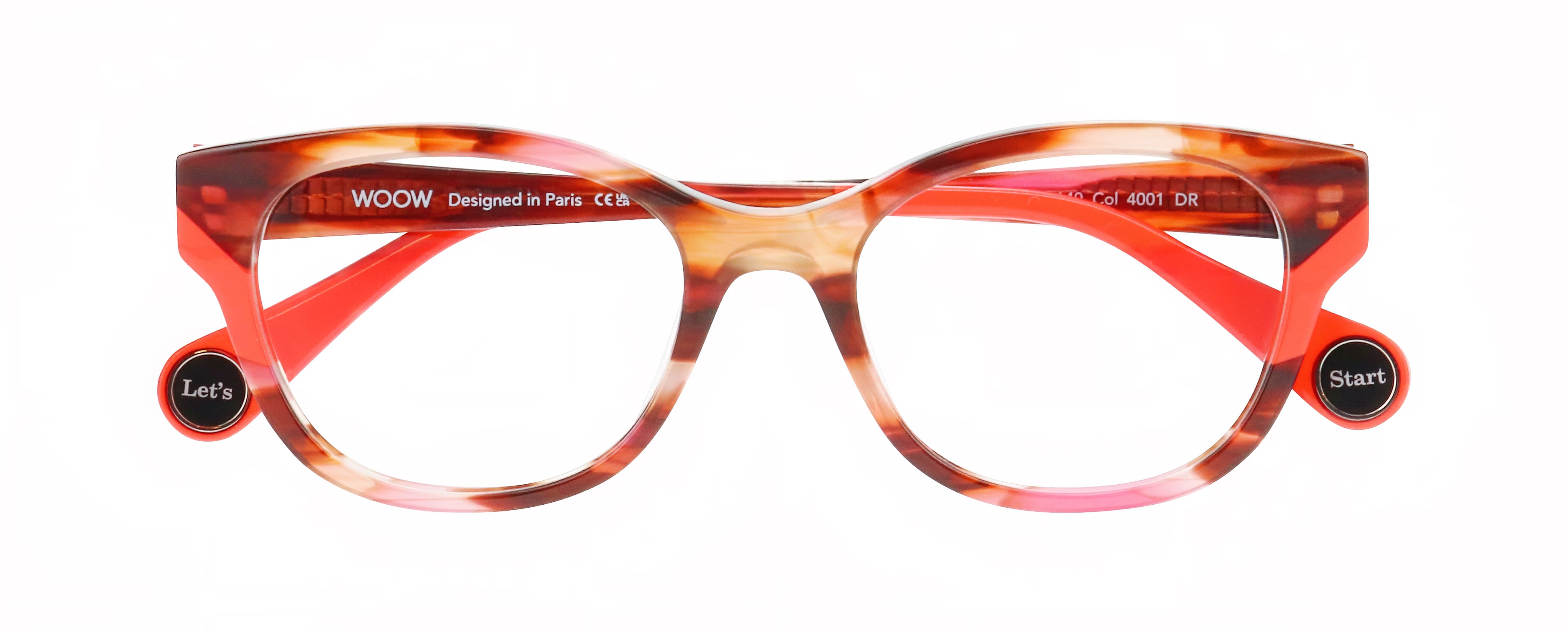 Front view of WOOW Lets Start 1#color_Smoked Pink Brown