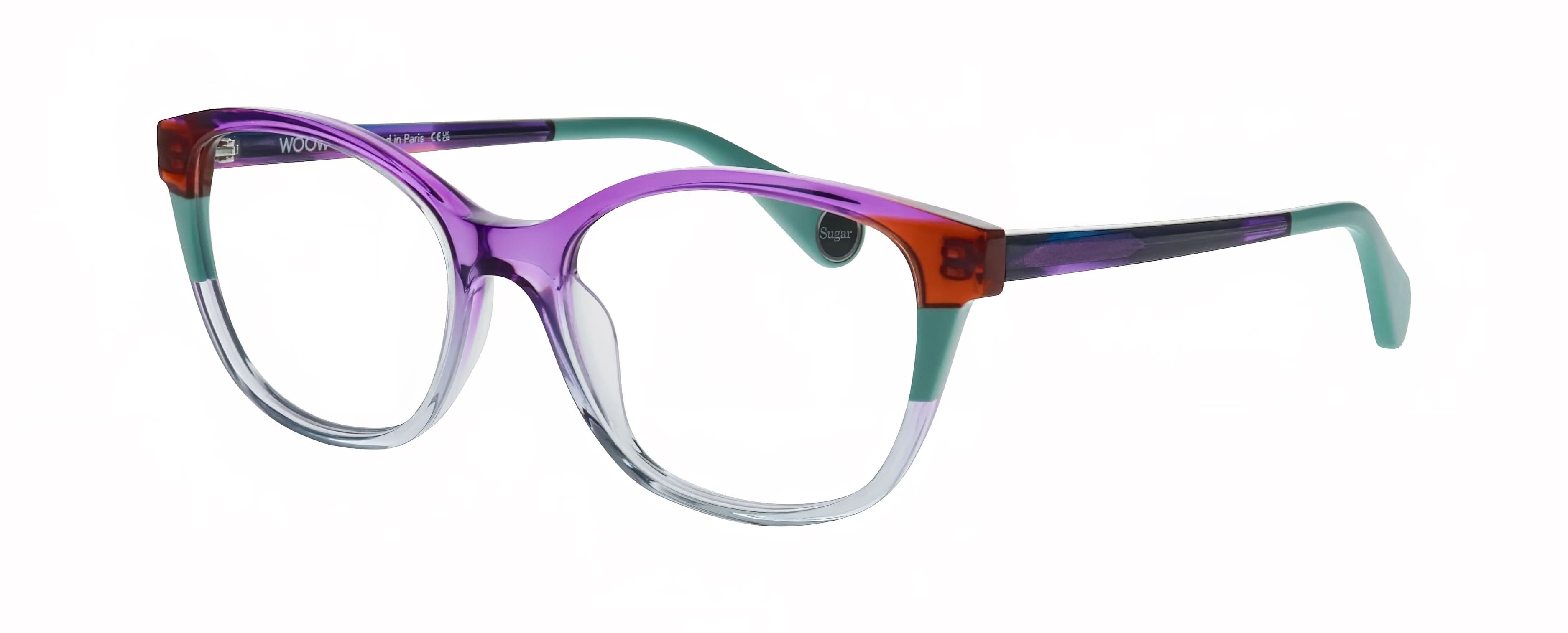 Side view of WOOW Sugar Sugar 3#color_Gradient Transparent Violet