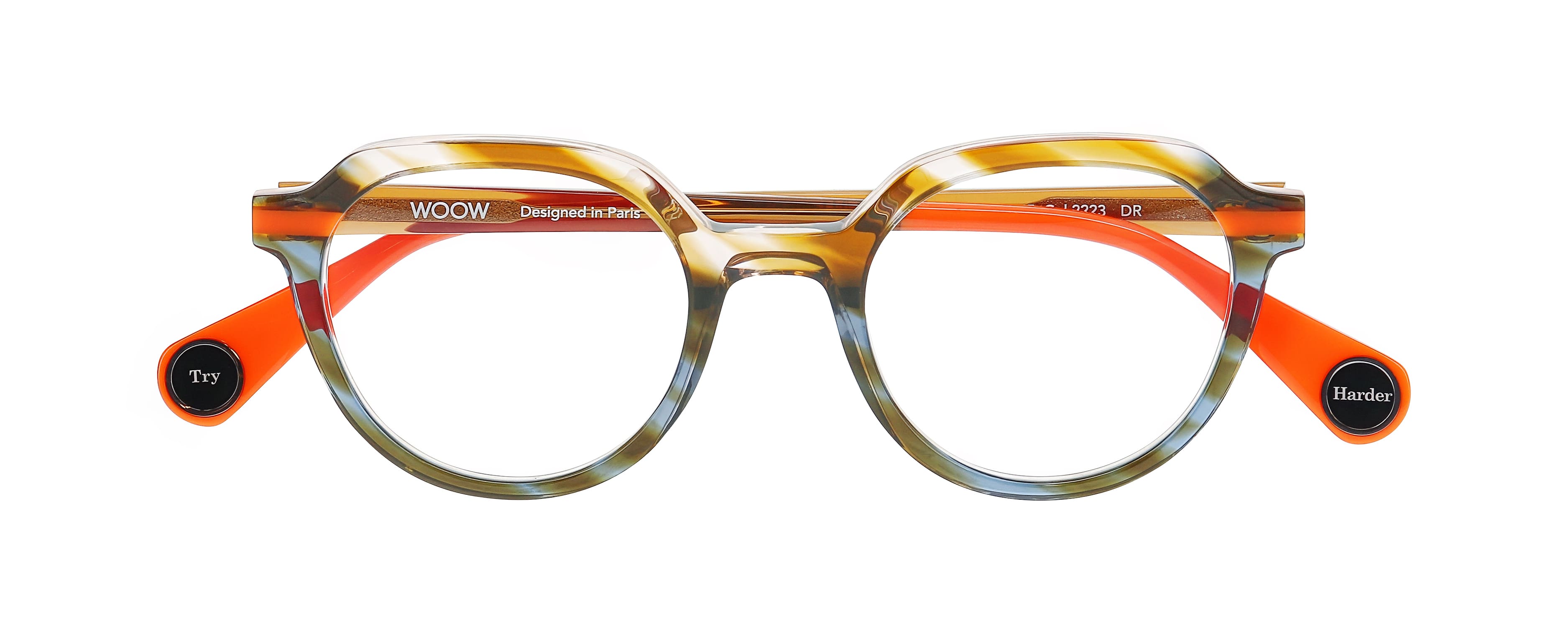 Front view of WOOW Try Harder 1#color_Blue and Olive Smoked