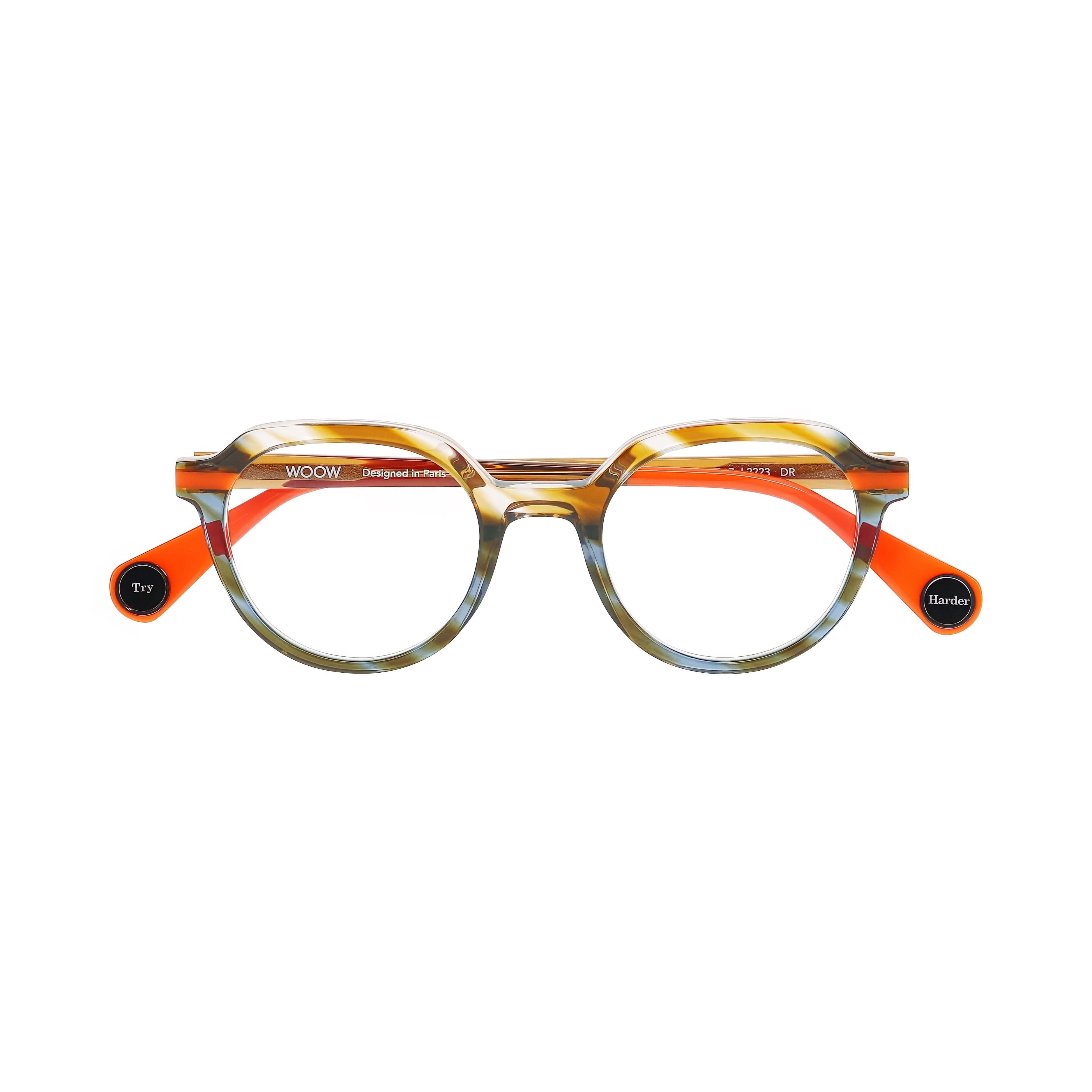 Front view of WOOW Try Harder 1#color_Blue and Olive Smoked