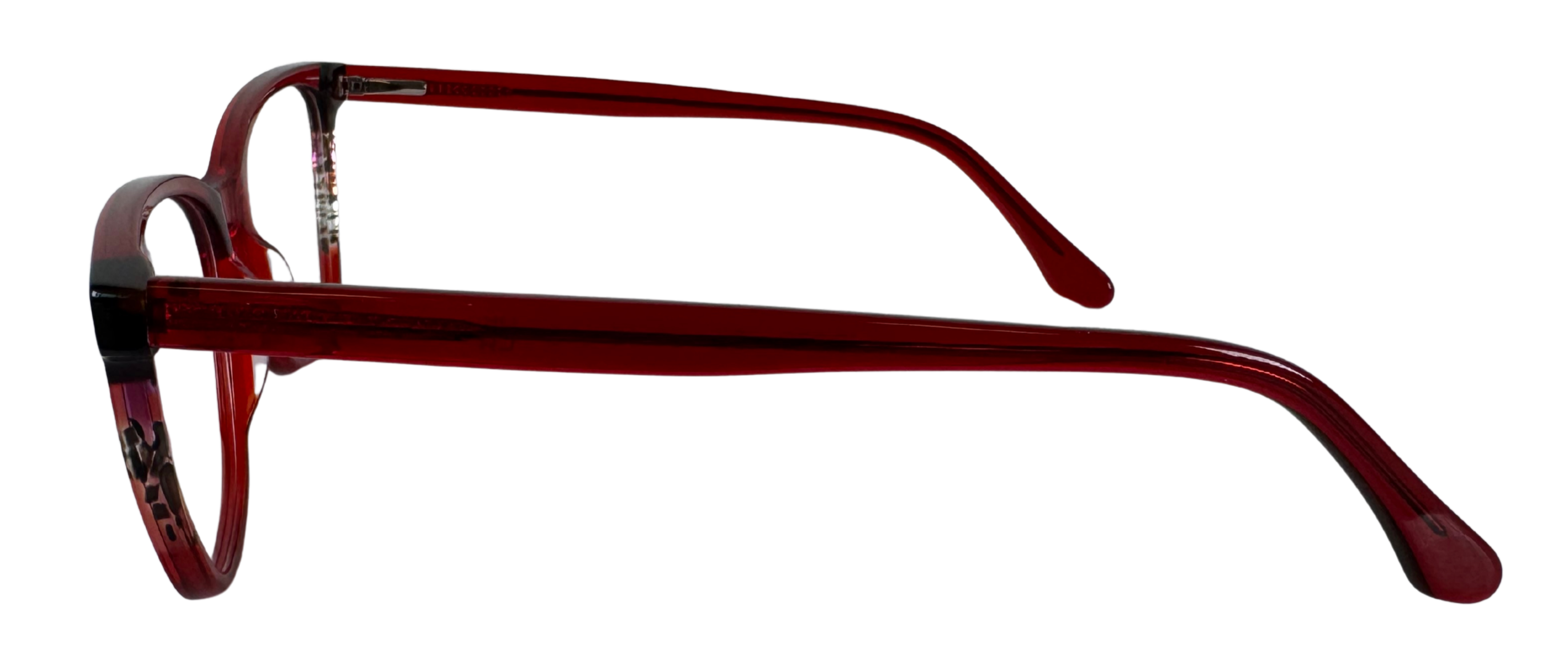 Side view of ISLAY #color_Shiny Transparent Red