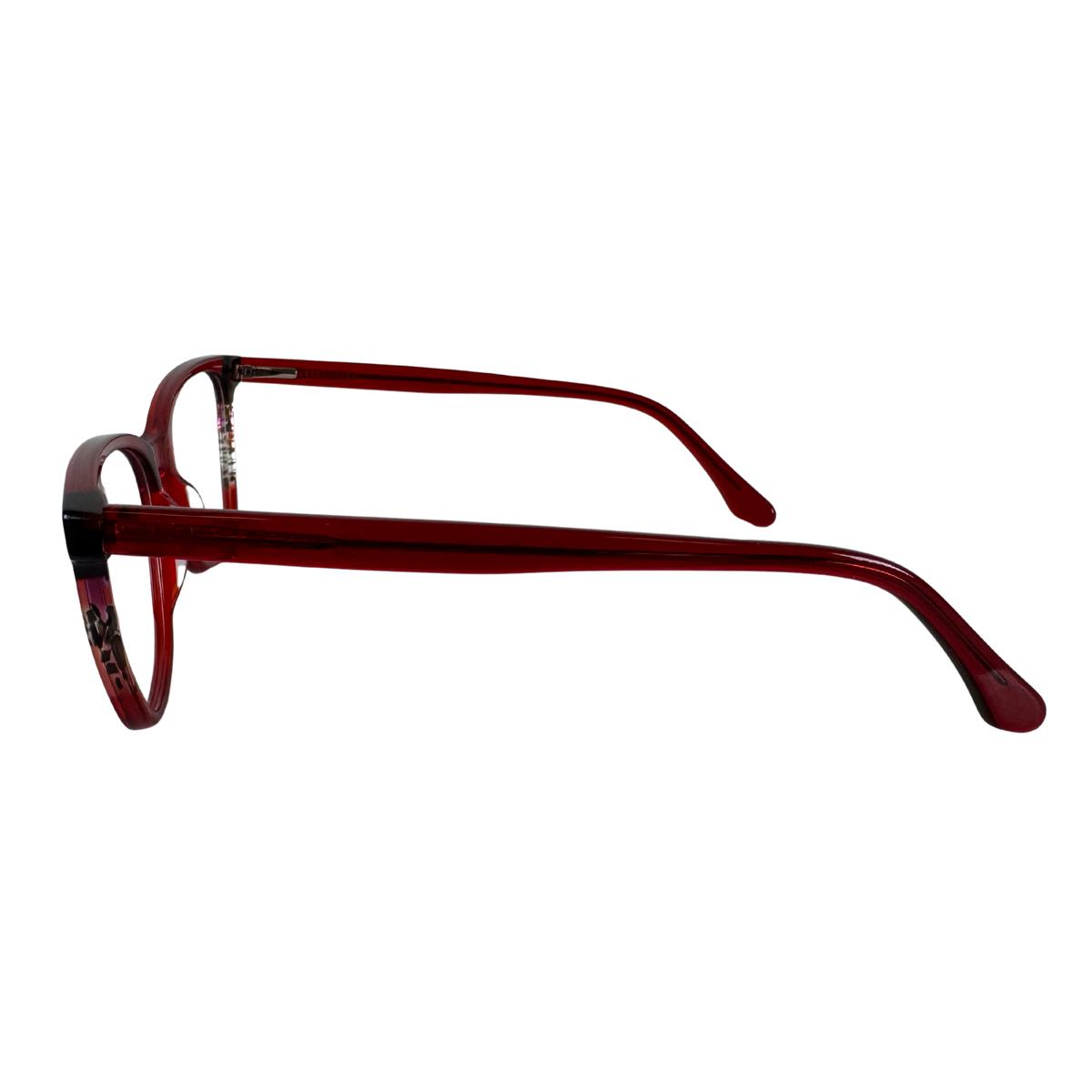 Side view of ISLAY #color_Shiny Transparent Red