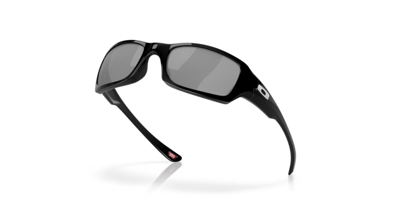 Top right view of oakley five squared #color_polished black