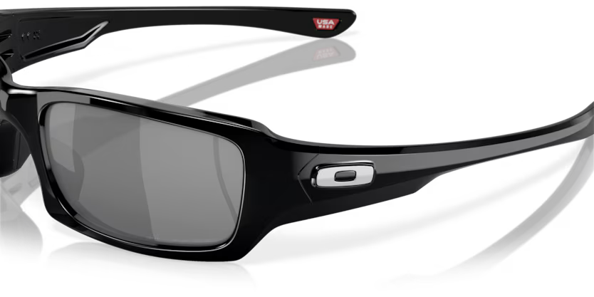 Top left view of oakley five squared #color_polished black
