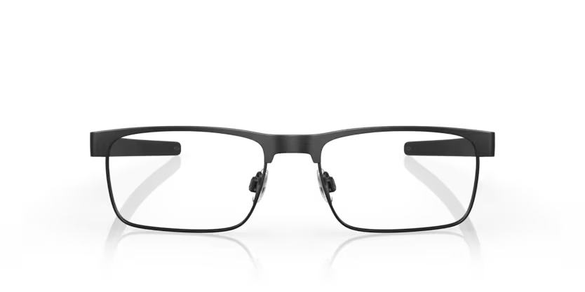 Front view of oakley metal plate #color__satin black