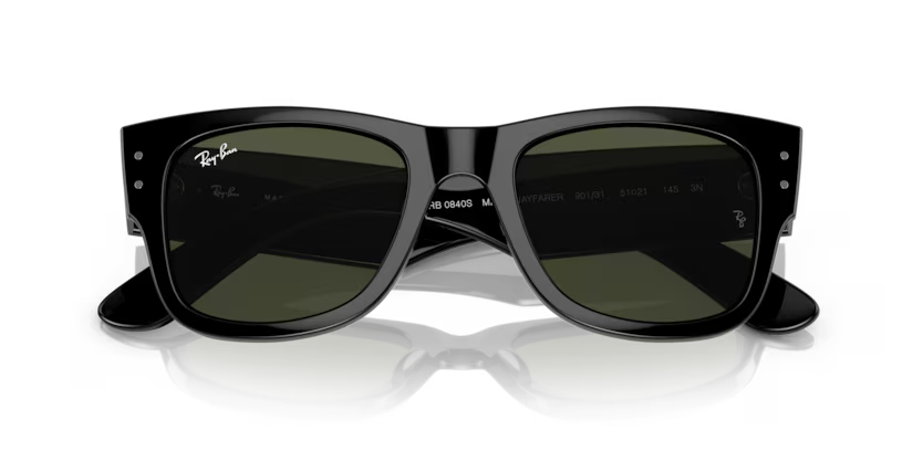 Folded view of rayban mega wayfare #color_black 