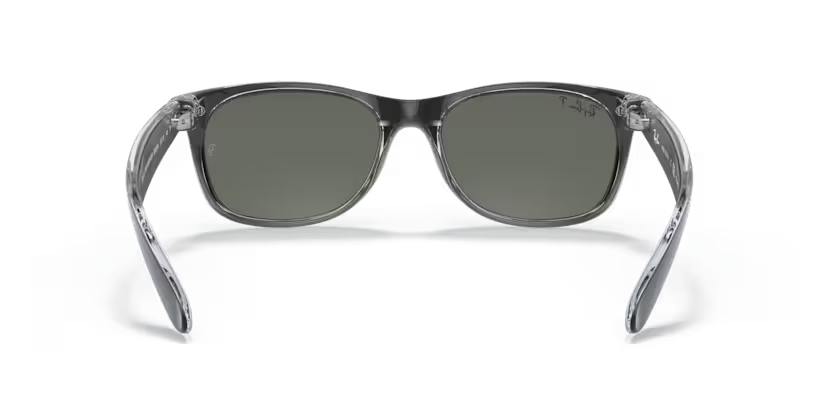 Back view of rayban new wayfarer #color_black on transparent 