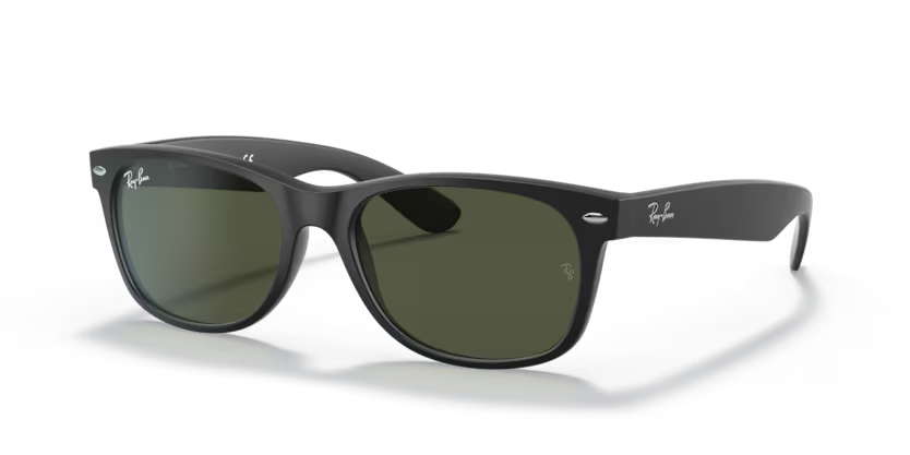 Left view of rayban new wayfarer #color_rubber black