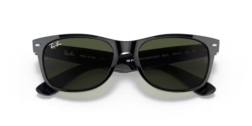Folded view of rayban new wayfarer #color_black
