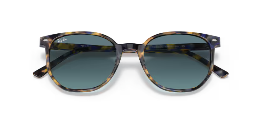 Folded view of rayban elliot #color_yellow & blue havana