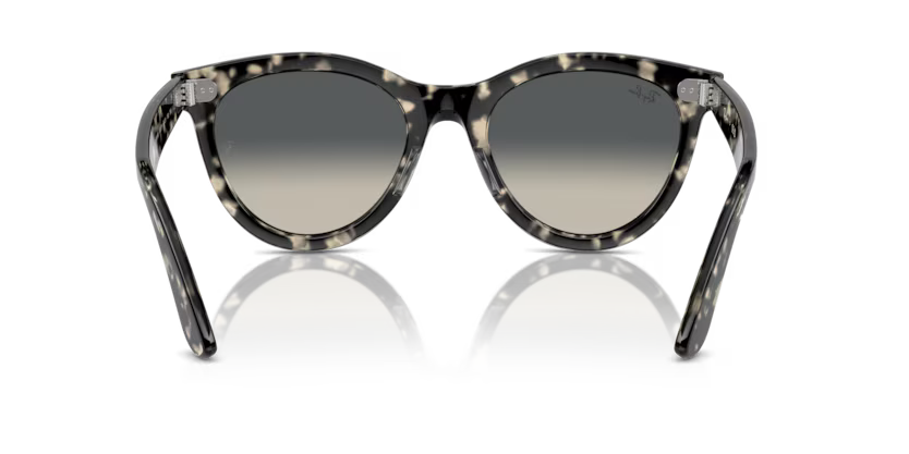Back view of rayban wayfarer way #color_grey havana