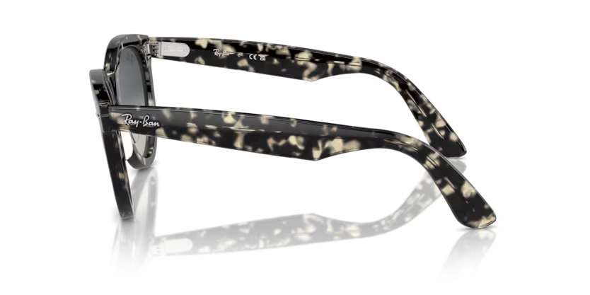 Side view of rayban wayfarer way #color_grey havana
