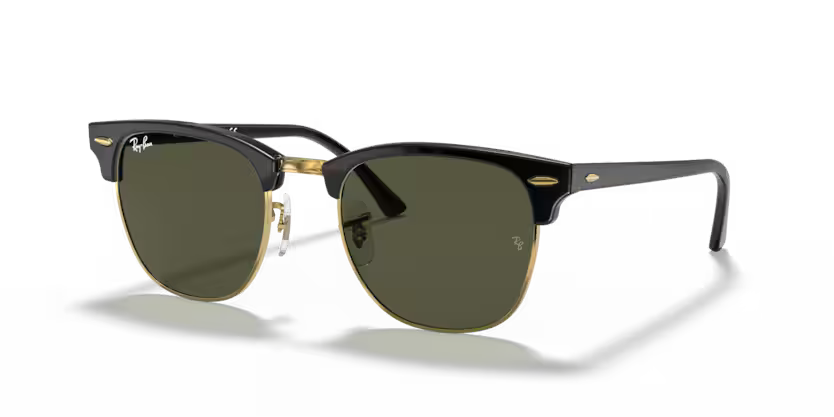 Left view of rayban clubmaster classic #color_black on arista