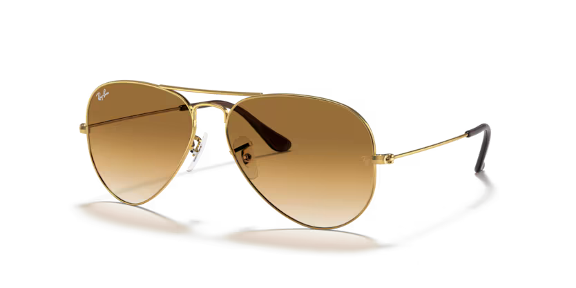 Left view of rayban aviator #color_arista