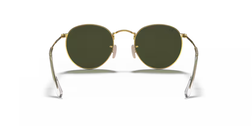 Back view of rayban round metal #color_arista