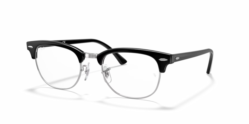 Folded view of rayban clubmaster optics frame #color_black 