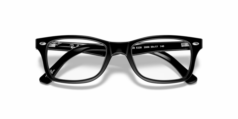 Folded view of rayban optics frame #color_black 