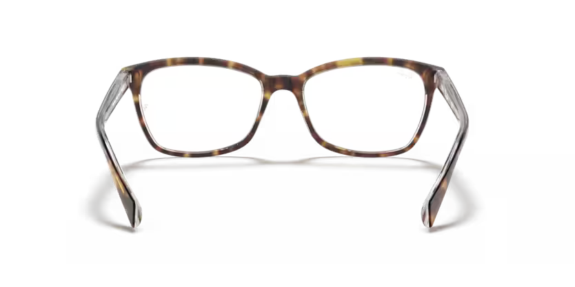 Back view of rayban optics frame #color_dark havana 