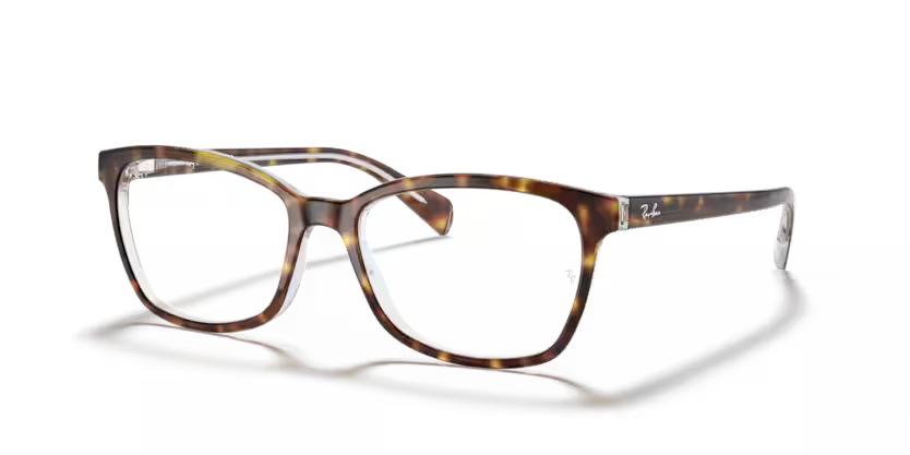 Left view of rayban optics frame #color_dark havana