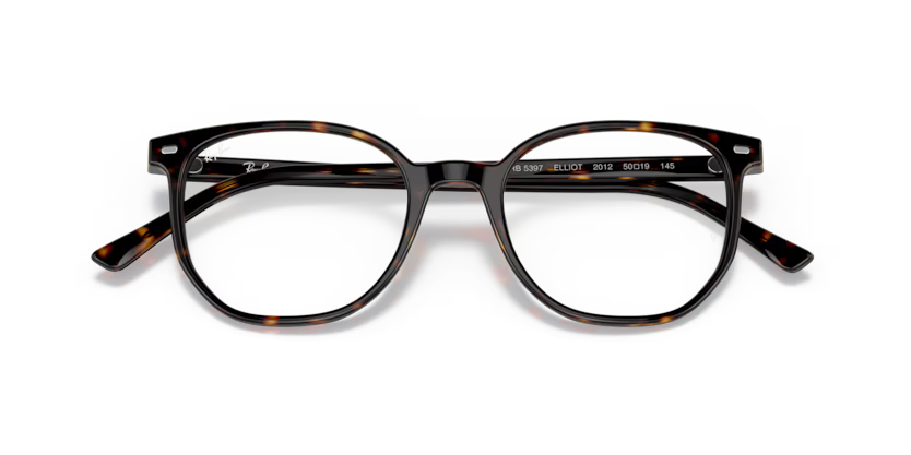 Folded view of rayban elliot optics frame #color_havana 