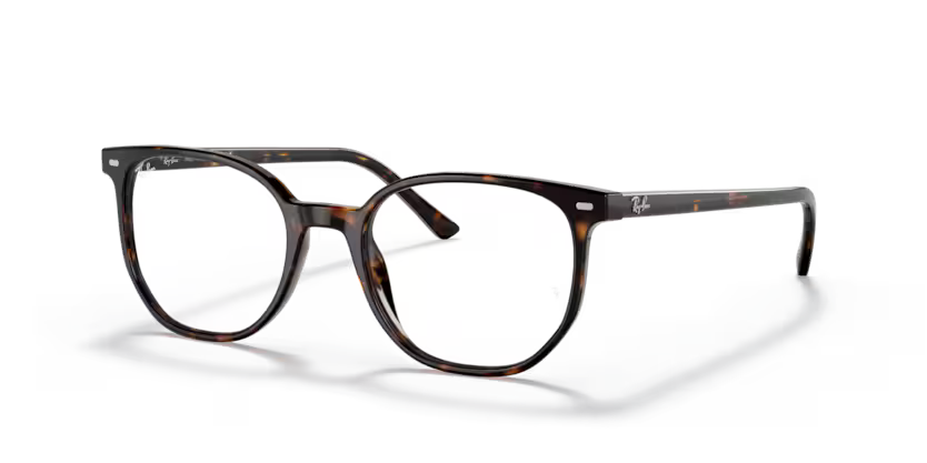 Side view of rayban elliot optics frame #color_havana 