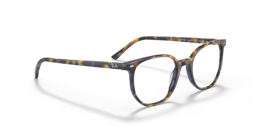 Right view of rayban elliot optics frame #color_yellow & blue havana