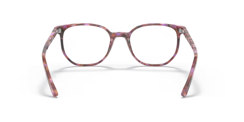 Back view of rayban elliot optics frame #color_brown & violet havana 