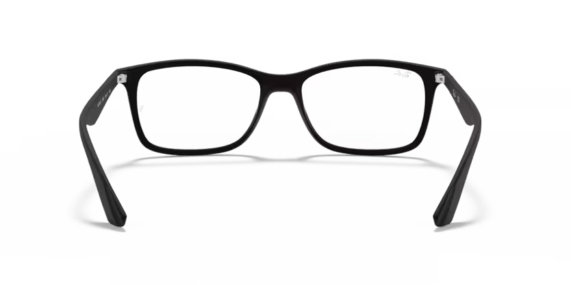 Back view of rayban optics frame #color_matte black 