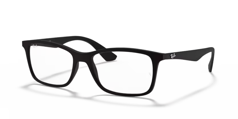 Side view of rayban optics frame #color_matte black 