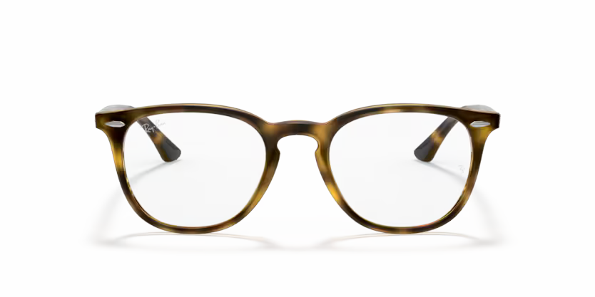 Front view of rayban optics frame #color_havana