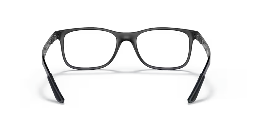 Back view of rayban optics frame #color_matte black 