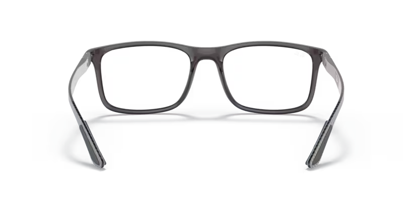 Back view of rayban optics frame #color_transparent grey