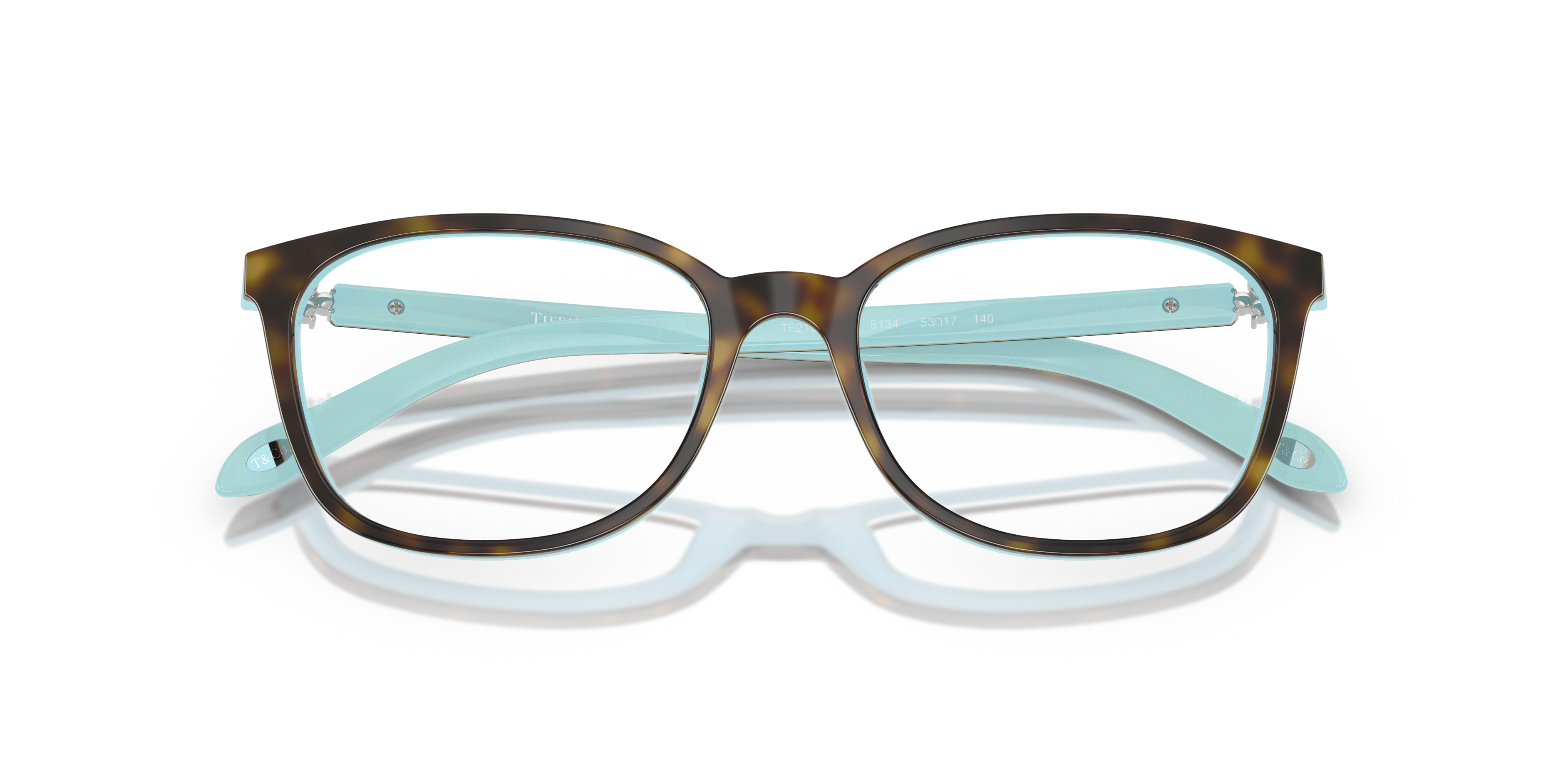 Folded view of Tiffany 2109HB 1#color_Havana on tiffany blue